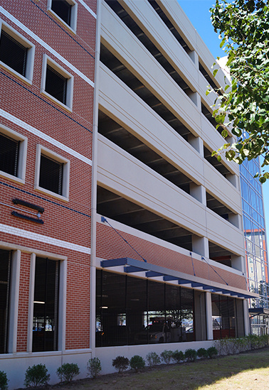 A modern multi-use parking structure 